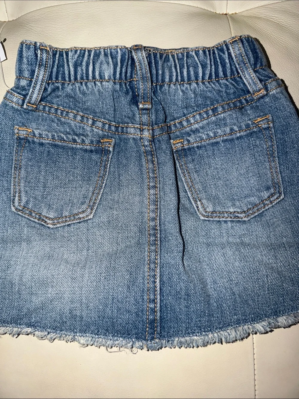 Old Navy Dark Blue Denim Skirt with Elastic Waist